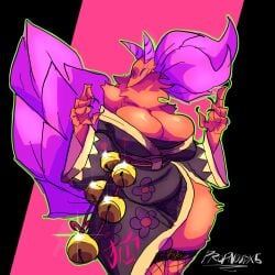 1girls 2026 anthro anthro_female anthro_on_anthro breasts deltarune deltarune_chapter_5 female female_only fishnet fishnet_thighhighs furry furry_female furry_only netskie robe thighhighs thighs