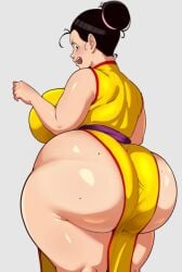 1girls 2d angry ass ass_awe ass_jiggle bbw big_ass big_breasts bittercream bottomless breasts chichi chichi_(majin_buu_saga) chubby chubby_female dragon_ball dragon_ball_z fat_folds female full_color gigantic_ass hand_on_hip huge_ass huge_breasts jiggling_ass male massive_ass measuring measuring_ass milf no_penetration
