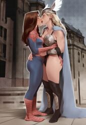 2girls ai_generated big_ass big_breasts big_thighs breasts brunnhilde curvaceous curvy curvy_figure digital_media_(artwork) european_mythology female genderswap genderswap_(mtf) gym hips hourglass_figure huge_ass huge_breasts huge_thighs large_ass large_breasts large_thighs legs light-skinned_female light_skin marvel marvel_comics mature mature_female mythology norse_mythology peter_parker petra_parker phophopho rule_63 scandinavian_mythology slim_waist spider-man spider-man_(series) thick thick_hips thick_legs thick_thighs thighs thor_(series) valkyrie_(marvel) voluptuous waist wide_hips wide_thighs yuri