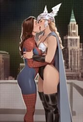 2girls ai_generated big_ass big_breasts big_thighs breasts brunnhilde curvaceous curvy curvy_figure digital_media_(artwork) european_mythology female genderswap genderswap_(mtf) gym hips hourglass_figure huge_ass huge_breasts huge_thighs large_ass large_breasts large_thighs legs light-skinned_female light_skin marvel marvel_comics mature mature_female mythology norse_mythology peter_parker petra_parker phophopho rule_63 scandinavian_mythology slim_waist spider-man spider-man_(series) thick thick_hips thick_legs thick_thighs thighs thor_(series) valkyrie_(marvel) voluptuous waist wide_hips wide_thighs yuri