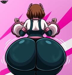 1girls alternate_version_available ass ass_focus big_ass bottom_heavy brown_hair bubble_ass bubble_butt cave741 caveman147 fat_ass female female_only hero_outfit_(mha) huge_ass my_hero_academia ochako_uraraka presenting presenting_hindquarters round_ass short_hair showing_off_ass teenager thick_ass thick_thighs tight_clothing uraraka_ochako uraraka_ochako_(hero_outfit) wobbling_ass