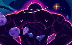 1boy bara bara_tits black_hole gay kurzgesagt male_only solo_male