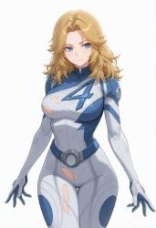 1girls ai_generated big_breasts blonde_hair blue_eyes clothed clothing color female female_focus female_only heretikka hi_res invisible_woman invisible_woman_(marvel_rivals) large_breasts light-skinned_female light_skin long_hair looking_at_viewer marvel marvel_rivals solo solo_female tagme thick_thighs