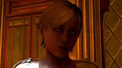 2girls 3d ada_wong ada_wong_(ty_brenneman) animated asian asian_female biohazard black_hair blonde blonde_female blonde_hair capcom carla_radames clone cunnilingus from_behind indoors inside licking_pussy light-skinned_female light_skin no_sound oral resident_evil resident_evil_6 scarf sherry_birkin tongue_out video yuri