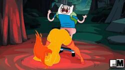 adventure_time female finn_the_human fire flame_princess hurt pain