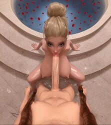 1futa 1girls 3d 3d_animation all_the_way_to_the_base animated anna_(frozen) blonde_hair blowjob braided_hair completely_nude completely_nude_female deepthroat dickgirl disney elsa_(frozen) eyelashes fellatio female frozen_(film) futa_on_female futa_pov futa_with_female futanari gif hair_bun incest intersex light-skinned_female light-skinned_futanari light_skin long_eyelashes loop looping_animation newhalf newhalf_with_female nude oral oral_penetration oral_sex pale-skinned_female pale-skinned_futanari pale_skin pov rose_(flower) rose_petals serge3dx shiny shiny_skin sister sisters sitting standing sweat thrusting thrusting_into_mouth twin_braids