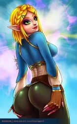 ass_grab bubble_butt buzzinggirls leggings princess_zelda