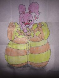 2_toes 4_fingers asshole big_ass female female_only holding_legs_up pink_fur pink_hair pompom_(my_singing_monsters) pussy sebadoodle69 twintails