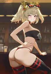 ai_generated ass big_breasts breasts burnice_white fat_ass light-skinned_female light_skin looking_at_viewer pawg that_ass_was_fat thick_thighs thighhighs tubetop twintails wink winking_at_viewer zenless_zone_zero