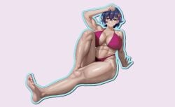 belle_(zenless_zone_zero) feet female_only jubaby muscular tagme thick_thighs zenless_zone_zero