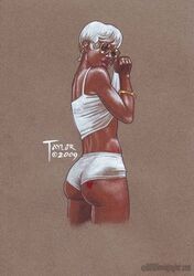 black_female dark-skinned_female dark_skin female kevin_j_taylor marty_(kevin_j_taylor)