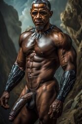 1boy african ai_generated barack_obama black cock dick huge long massive_penis panther politics star_wars