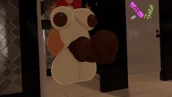 3d big_breasts brown_nipples chubby equine_genitalia equine_penis futa_only futanari horse_penis horsecock horsecock_futanari huge_breasts huge_cock hyper_balls hyper_penis indoors peace_sign red_hair restroom_stall vrchat wide_hips