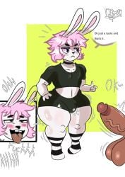 1boy 2boys anthro big_breasts big_butt big_penis big_thighs bunny_ears darkdemon74x digital_drawing_(artwork) femboy femboy_focus femboy_on_male femboy_only furry gay small_penis smaller_male smaller_penetrated