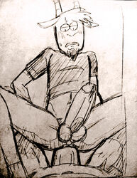 anal anthro burankoprn erection goat male male/male male_only penis regular_show sex sketch solo thomas_(regular_show)