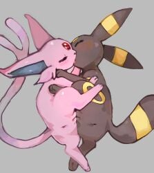 2025 4chan_anon anus black_body black_ears black_fur black_tail blush closed_eyes colored digital_media_(artwork) duo eeveelution espeon facial_markings feet female female/female feral feral_on_feral forehead_gem forehead_markings forked_tail french_kissing fur gem generation_2_pokemon genitals grey_background head_markings hi_res hug hugging_another kissing lying markings monotone_body monotone_fur multicolored_body multicolored_ears multicolored_tail nintendo on_side paws pink_body pink_ears pink_fur pokemon pokemon_(species) purple_inner_ear pussy pussy_stacking ring_(marking) sex side_view simple_background tail tongue tongue_out tribadism two_tone_body umbreon unknown_artist unusual_anatomy unusual_tail vaginal_penetration yellow_body yellow_fur yellow_markings