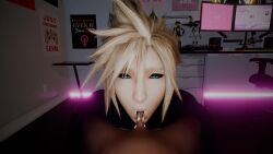 2boys age_difference blonde_hair blowjob cloud_strife cum cum_in_mouth femboy feminine_male final_fantasy gay jpbtos light-skinned_male light_skin size_difference small_penis tagme video