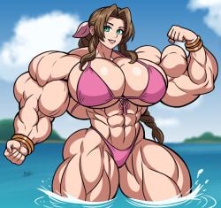 aerith_gainsborough muscular_female mutantfloof tagme