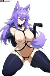 1girls ai_generated big_breasts big_breasts breasts breasts breasts breasts collar curvy cute dog_ears dog_girl doggirl female female female_focus female_only highres hips huge_boobs huge_breasts kemonomimi light_skin light_skinned_female long_hair panties patreon_username paw_pose petgirl petite purple_ears purple_eyes purple_hair purple_tail pussy self_upload squatting thick_thighs thighs tori toriwoofs watermark wavy_hair white_skin white_skinned_female wide_hips wolf_ears