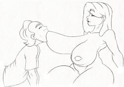 1boy animated areola areolae big_areola big_breasts big_nipples biting_lip biting_own_lip breast_sucking breasts chubby_belly closed_eyes clothed clothed_male colorless comission digital_media digital_media_(artwork) enormous_breasts female flipaclip gif hands-free hi_res high_quality high_resolution highres huge_breasts huge_nipples human hyper_breasts lactating long_hair looking_down looking_pleasured male no_bra no_color no_underwear nude nude_female nursing papriko sketch sketchy slight_smile slightly_chubby slightly_chubby_female smiling smiling_at_partner squeezedjuniper sucking sucking_nipple sucking_nipples tagme topless topless_female