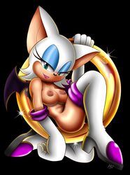 andersonicth anthro areolae ass bat bedroom_eyes boots breasts cute_fang female furry gloves looking_at_viewer nude posing ring rouge_the_bat smile solo sonic_(series) tail wings