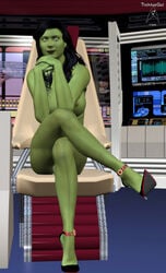 3d bridge captain heels lcars legs orion_(species) orion_slave_girl star_trek text trekkiegal