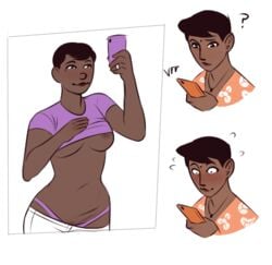 dark-skinned_female dark_skin female fruit_basket_(jamesab) jamesab joy_winslow_(jamesab) norah_na'amah_(jamesab) original_character short_hair