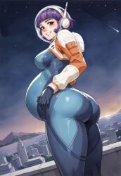 ai_generated big_belly big_breasts juno_(overwatch) pregnancy pregnant pregnant_belly ready_to_pop