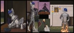 animal_genitalia anthro burning clothing comic duo equid equine felid feline female fire forced genitals hasbro hi_res horse kidnapping male mammal marsminer my_little_pony pantherine pony sheath snow_leopard venus_spring