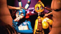 2girls 3d 5boys animated animatronic areolae bimbo bimbofication black_nose blue_eyes bow breasts cake cum cum_in_mouth cum_inside cum_on_breasts cum_on_tongue eyelashes eyeshadow faceless_male fellatio female five_nights_at_freddy's five_nights_at_freddy's_2 food fuck_nights_at_frederika's green_eyes group_sex hand_on_head handjob hat headgear hooker human humanoid lagomorph large_breasts machine male masturbation mp4 multiple_boys multiple_girls nipples no_sound oral paizuri party_hat penis prostitute prostitution rabbit robot robot_girl rule_63 signature source_filmmaker straight technophilia tongue tongue_out toy_bonnie_(fnaf) toy_chica_(fnaf) video zalsfm