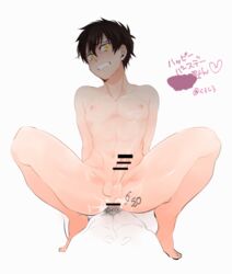 abs ace_of_diamond anal anus ass blush cum looking_at_viewer muscle nude penis pov sawamura_eijun sex sitting_on_person straddling sweat yaoi