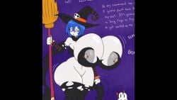 broom demon_costume dominant_female ed_(megabippy) goth halloween huge_breasts large_breasts megabippy tagme tiddy_(megabippy) video witch_costume witch_hat