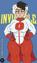 big_breasts genderswap_(mtf) grey_hair invincible invincible_(tv_series) milf muscular_female omni-man omni-woman rule_63 self_upload superheroine yaboitoxicfrank