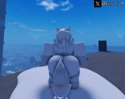 big_ass big_butt clothed female female_focus kururr34 moan noodle_hair ripping_clothing roblox roblox_avatar species_transformation standing tagme thick_thighs transformation video