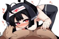 1boy 1boy1girl 1girls 2024 black_hair black_hair_female black_horn black_horns blank_background blush blush blush_lines blushing_at_partner blushing_at_viewer blushing_female breasts breasts breasts breasts_on_chest character_request cleavage completely_naked completely_naked_female completely_naked_male completely_nude completely_nude_female completely_nude_male cowlick digital_drawing_(artwork) digital_media_(artwork) duo eyebrows_visible_through_hair eyelashes_visible_through_hair female female_focus female_on_top headgear headwear heart heart heart-shaped_pupils heart_eyes heart_symbol hearts_around_head horn horns leggings leggings_only licking licking_nipples looking_at_partner looking_at_viewer male male/female male_on_bottom male_pov naked naked_female naked_male nipple_play nipple_tweak nipples nude nude_female nude_male pecs pussy red_eyes red_eyes_female sibasiri simple_background tail thighhighs thighhighs_only tongue tongue_out twitch_lines twitching vagina vaginal_fluids vaginal_juices white_background