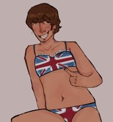 1boy bra celebrity john_lennon male male_only musician panties real_person singer smile solo solo_male the_beatles undies union_jack_clothing