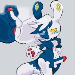 :3 futanari gamefreak hermaphrodite mega_meowstic melon_paws meowstic pokemon