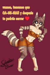 bra brown_fur brown_hair digital_art ears_up fitness furret furry furry_female generation_2_pokemon nintendo pokemon pokemon_(species) sfw shorts small_breasts tail the_shadowbhor