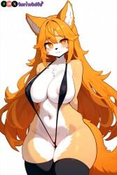 1girls ai_generated big_breasts big_breasts breasts breasts breasts breasts curvy cute dog_ears dog_girl doggirl ember female female female_focus female_only furry highres hips huge_boobs huge_breasts light_skin light_skinned_female long_hair orange_ears orange_eyes orange_hair orange_tail patreon_username petgirl petite sling_bikini thick_thighs thighs toriwoofs watermark wavy_hair wide_hips wolf_ears