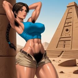 ai_generated armpit_hair athletic_female deergirlfit excessive_pubic_hair hairy hairy_armpits hairy_pussy huge_breasts lara_croft lara_croft_(classic) lara_croft_(l.a.u.) muscular muscular_female pubic_hair strong_woman tomb_raider tomb_raider_(l.a.u.) tomb_raider_remastered