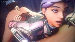 2girls 3d ass blender blizzard_entertainment female/female female_only girl_on_girl girls_only lesbian licking_anus licking_ass overwatch sombra tracer tracerlover yuri