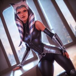 1girls ahsoka_tano ai_generated alien alien_girl artist_request clone_wars clothed clothed_female female looking_at_viewer star_wars tagme_(artist) togruta