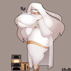 big_ass big_breasts ghast huge_ass minecraft side_view srnava white_body