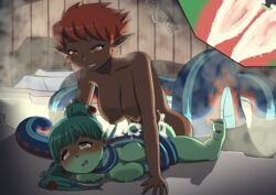 ahe_gao anal asphyxiation barefoot breasts constriction cum cum_drip cum_in_ass cum_in_pussy cum_inside cum_on_ass danimarion dark_skin diphallia diphallism double_penetration feet female from_behind fucked_silly futa_on_female futanari goblin green_hair green_skin hair hanging_breasts hemipenes hot_springs huge_areolae huge_breasts intersex lamia multi_penis nipples open_mouth penetration penis red_hair restrained smile soles spread_legs steam strangling toes tongue tongue_out uncensored vaginal_penetration water x-ray