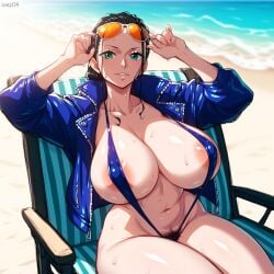 ai_generated female female_only nico_robin one_piece orez04 sling_bikini