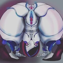 1girls android anus ass bent_over demi_(subverse) donnysenilo female female_only gynoid hanging_breasts high_heeled_feet pussy robot robot_girl robot_pussy solo subverse vagina