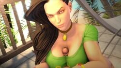 1girls 1kmspaint 3d alternate_breast_size animated asymmetrical_hair big_breasts black_hair brazilian brazilian_female breasts capcom cleavage crop_top female guile happy happy_paizuri happy_sex latina laura_matsuda long_hair no_sound paizuri paizuri_lead_by_female paizuri_on_lap penis smile source_filmmaker straight street_fighter street_fighter_v uncensored vest video