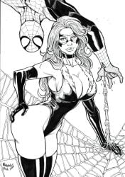 1boy 1boy1girl 1girl1boy 1girls 2024 ass big_ass big_breasts black_and_white bodysuit bound breasts bursting_breasts couple couple_(romantic) couple_love curvy curvy_body curvy_female curvy_figure ed_benes_studio felicia_hardy female hand_on_own_ass hand_on_own_hip hourglass_figure lips long_gloves long_hair lovers male male/female marvel marvel_comics mask masked masked_female natanael_maia peter_parker romantic romantic_couple seductive seductive_look spider-man spider-man_(series) superhero superhero_couple superheroine thick thick_ass thick_breasts thick_hips thick_legs thick_lips thick_thighs thigh_highs thighhighs thighs voluptuous voluptuous_female web webbed_hands white_fur white_hair