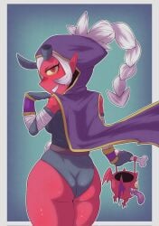 ass brawl_stars butt_view demon demon_girl demon_horns demon_willow_(brawl_stars) horn horns red_body red_skin sfw sfw_version_available white_hair willow_(brawl_stars) yellow_eyes