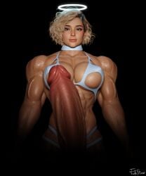 1futa 1girls 3d abs balls blonde_hair blue_eyes breasts female futa_only futanari futaprisoner huge_balls huge_breasts huge_cock jessi muscles muscular muscular_female muscular_futanari testicles